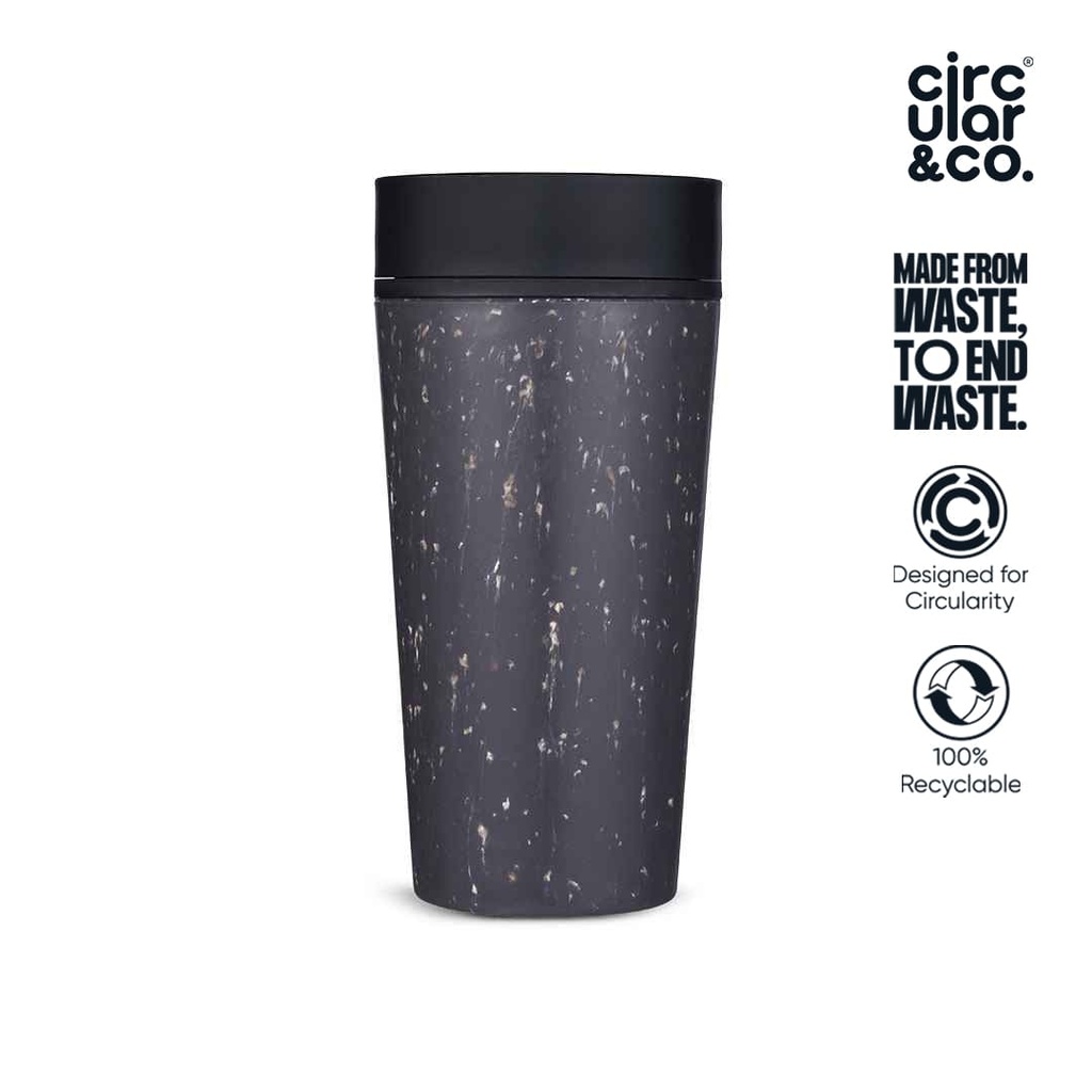 Globe Circular Cup 12oz Grey & Ink